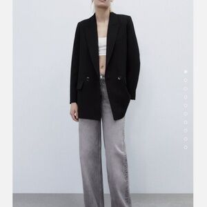 Zara Tuxedo Blazer Black in XS
